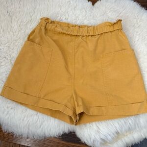 Wilfred Free Aritzia Harulia Linen Mustard Shorts Small